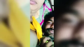 Married Woman Exposing Her Huge Milky Boobs Feeding Milk