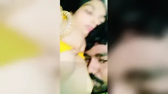 Married Woman Exposing Her Huge Milky Boobs Feeding Milk