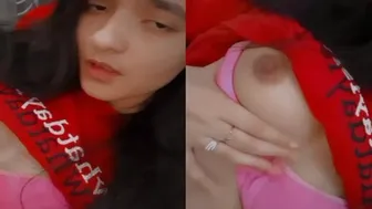 College Girl Rubbing Her Pussy Feeling Horny In Her Bedroom