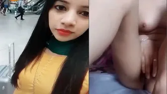 Hairy Pussy Girl Fingering Herself Showing Off Everything