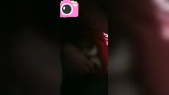 Smiling Babe Getting Naked During Video Call With Boyfriend