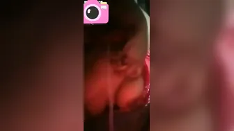 Smiling Babe Getting Naked During Video Call With Boyfriend