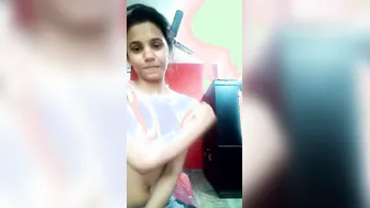 Desi Girl Removing Her Bra Revealing Her Milky Soft Boobs