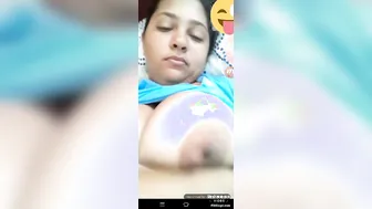 Married Bhabhi Stripping On Video Call Flashing Her Big Tits