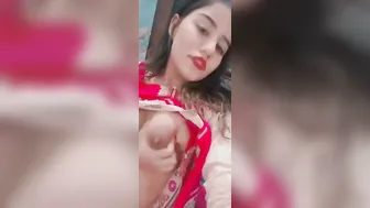 Young Babe Showing Off Her Boobs During Late Night Video Call
