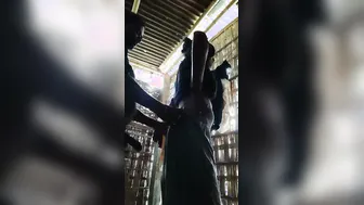 Horny Lovers Fucking Standing Up Against The Wall Desi Style