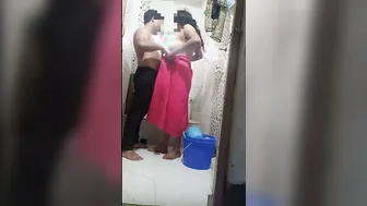 Village Housewife Getting Fucked Hard In Bathroom While Alone
