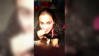 Punjabi Babe Showing Fat Pussy And Giving Sloppy Blowjob