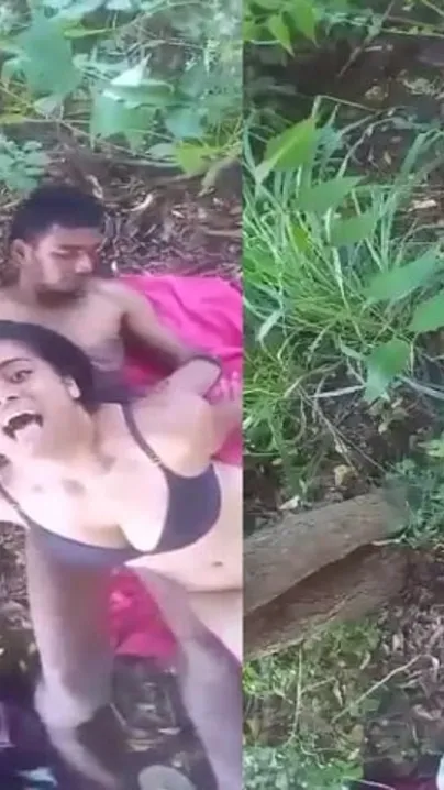 GF Getting Pounded Outdoors In Hidden Forest Location