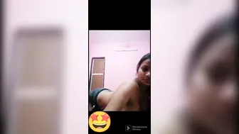 Desi GF Flashing Her Tits During Naughty Video Call