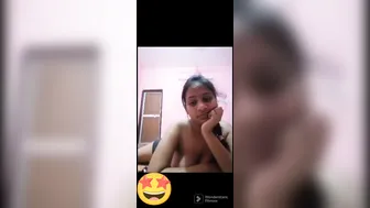 Desi GF Flashing Her Tits During Naughty Video Call