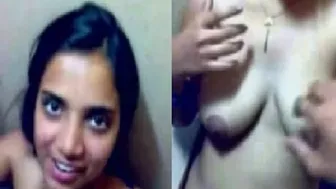 Young Desi Teen Sucking While Getting Her Tits Squeezed Hard