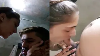 Desi Wife Giving Husband Passionate Blowjob In Bedroom At Night