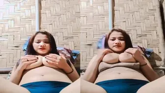 Northeast GF Showing Off Her Huge Boobs And Fingering