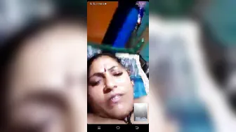 Chubby GF Getting Naked On Video Call Fingering Herself