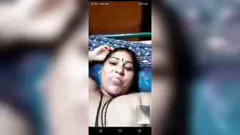 Chubby GF Getting Naked On Video Call Fingering Herself
