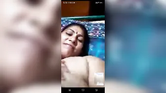 Chubby GF Getting Naked On Video Call Fingering Herself