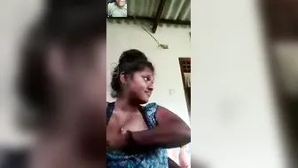 Desi GF Teasing Her Big Natural Tits On Video Call Sex