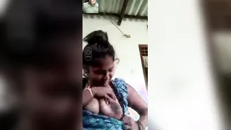 Desi GF Teasing Her Big Natural Tits On Video Call Sex