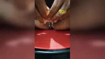 Mature Desi Aunty Playing With Dildo In Private Bedroom Session