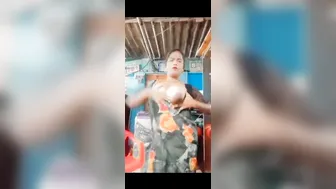 Busty Wife Going Topless At Home Caught On Camera Leaking