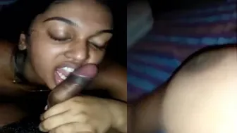 Busty GF Giving Sloppy Blowjob Making Him Explode Hard