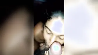 Busty GF Giving Sloppy Blowjob Making Him Explode Hard