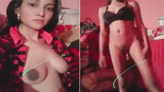 Cute GF Flashing Perky Tits In Viral Leaked Mms