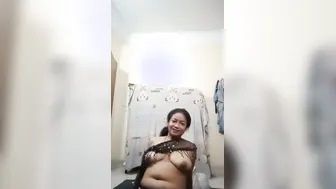 Wife Showing Boobs Off For His Friend In Private Video