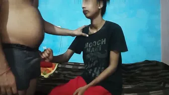 Hot Wife Getting Fucked Hard After Giving Him A Messy Blowjob