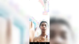 Busty Babe Going Topless During Their Late Night Video Call Sex