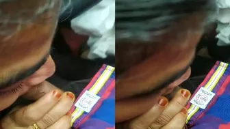 Mallu Aunty Sucking Cock In Backseat Caught On Phone