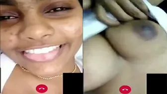 Tamil GF Flashing Her Tits During Naughty Video Call