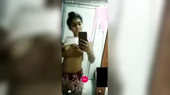 Tamil GF Flashing Her Tits During Naughty Video Call