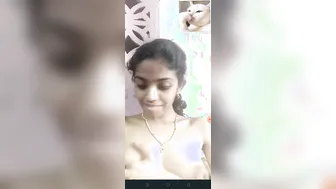 College Babe Flashing Her Tits For Me During Video Call