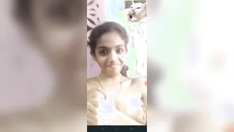 College Babe Flashing Her Tits For Me During Video Call