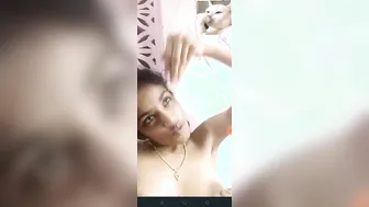 College Babe Flashing Her Tits For Me During Video Call