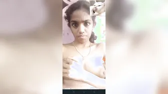 College Babe Flashing Her Tits For Me During Video Call