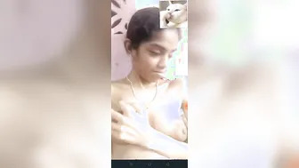 College Babe Flashing Her Tits For Me During Video Call