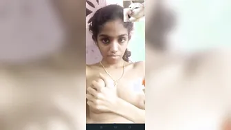 College Babe Flashing Her Tits For Me During Video Call