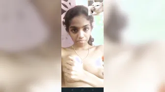 College Babe Flashing Her Tits For Me During Video Call