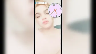 Blonde GF Teasing With Her Big Tits On Video Call Tonight