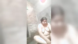 Busty Bhabhi Bathing Naked Caught On Camera In Bathroom
