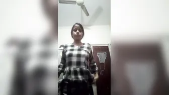 GF With Puffy Nipples Stripping Naked In Homemade Video
