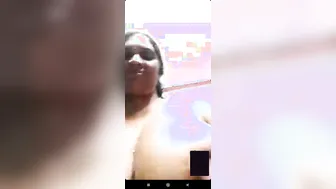 Tamil Babe With Huge Natural Tits Showing Them Off On Video Call