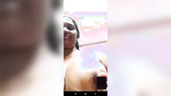 Tamil Babe With Huge Natural Tits Showing Them Off On Video Call