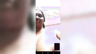 Tamil Babe With Huge Natural Tits Showing Them Off On Video Call