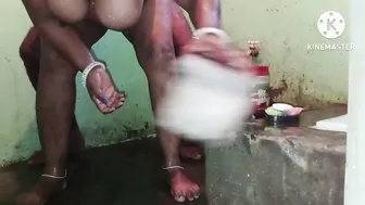 Busty Bhabhi Showering Naked Then Bent Over For Rough Doggy Sex