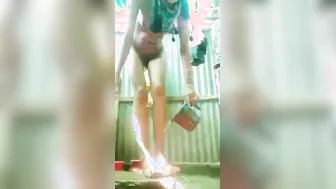 Bengali Wife Bathing Naked Caught On Hidden Camera At Home Today