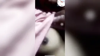 College Babe Flashing Her Perky Boobs On Video Call For Me